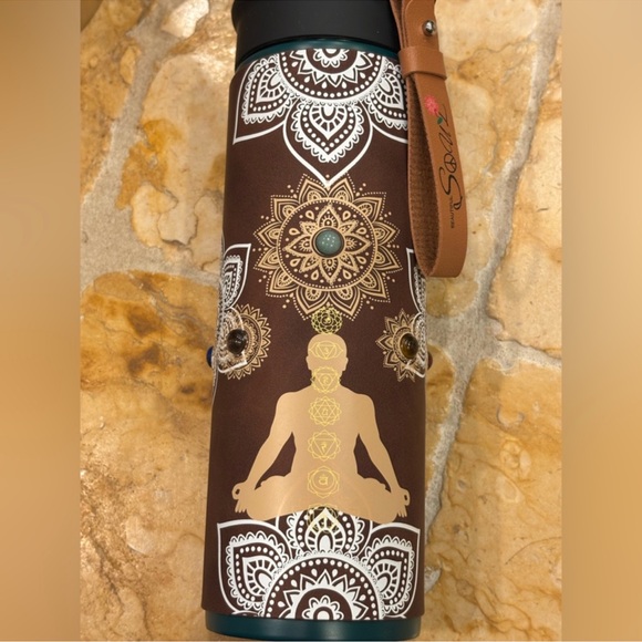 NEW Stainless Steel Water Bottle Beautiful Soul Live life to the fullest Chakras - Picture 3 of 8
